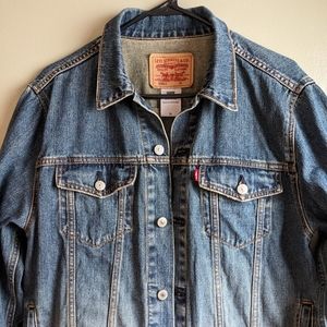 Levi's blue denim jean Trucker Jacket XL men's